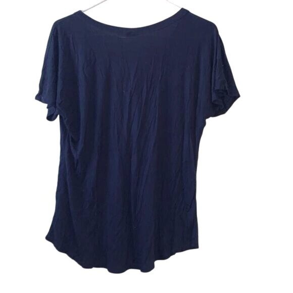 Honeydew Womens V-Neck Short Sleeve T-Shirt Navy Blue Size L - Picture 8 of 10